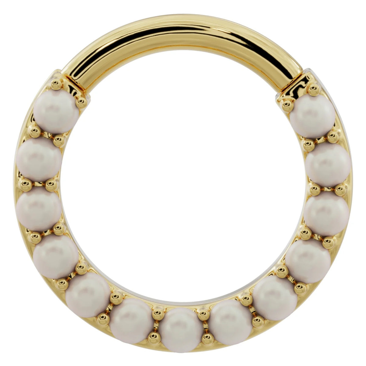 Royal Ear Piercing Allure - Pearl Clicker Hoop