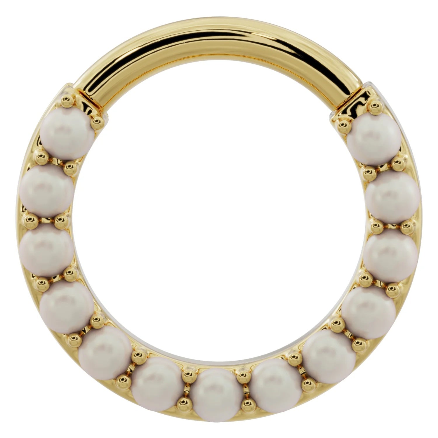 Royal Ear Piercing Allure - Pearl Clicker Hoop