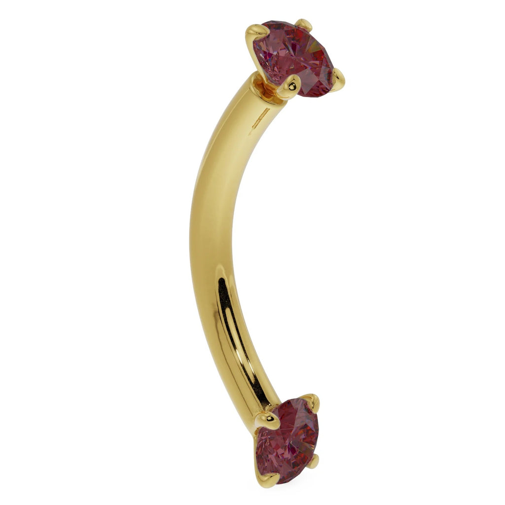 Ethereal Ear Piercing Heirloom - Dainty Ruby Prong-Set