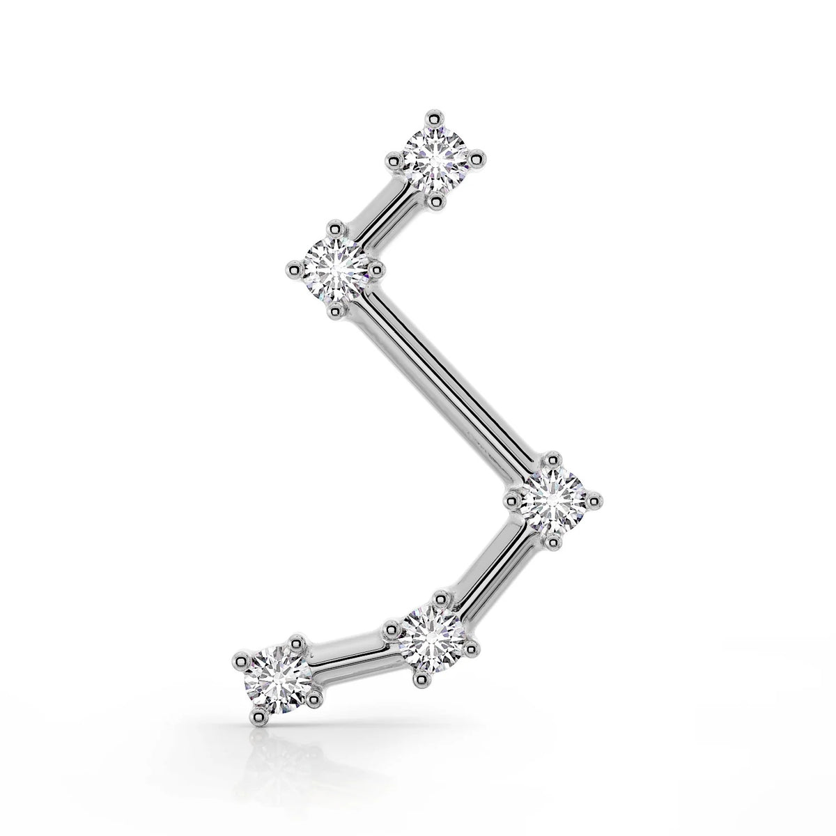 Royal Ear Piercing Radiance - Aries Constellation Flat