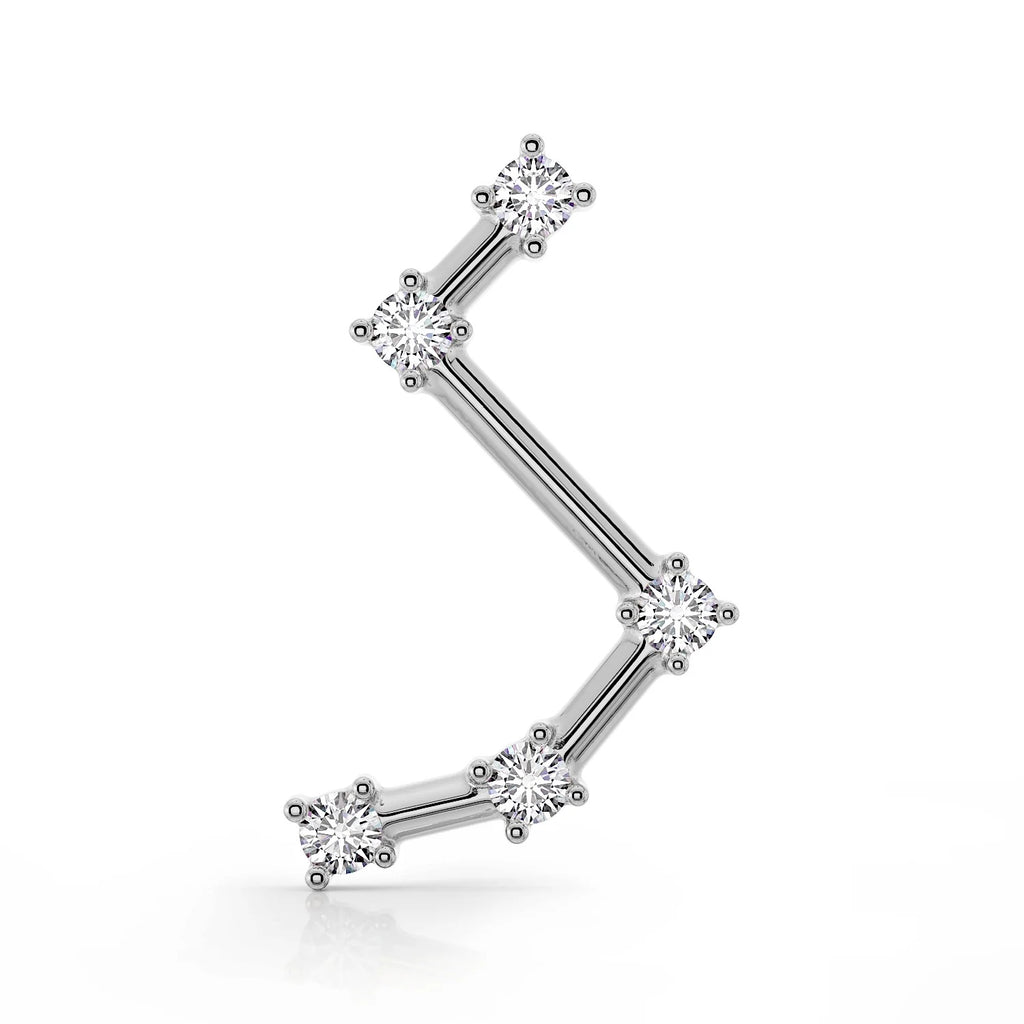 Royal Ear Piercing Radiance - Aries Constellation Flat
