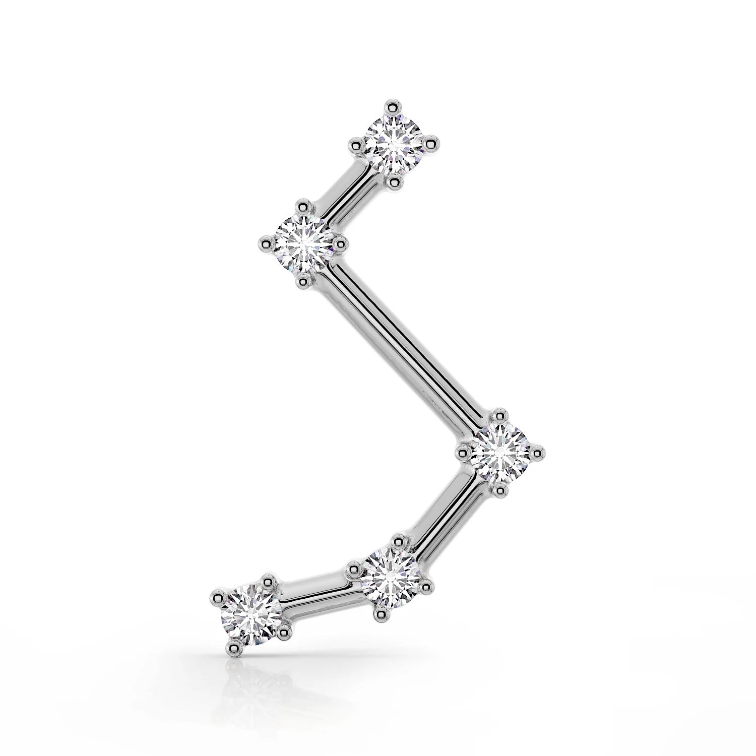 Royal Ear Piercing Radiance - Aries Constellation Flat