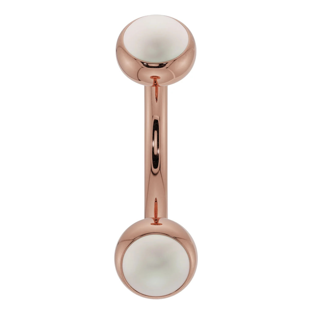 Aura Ear Piercing Grace - Pearl Bezel-Set Curved