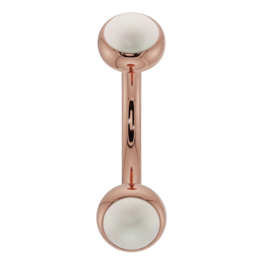 Aura Ear Piercing Grace - Pearl Bezel-Set Curved