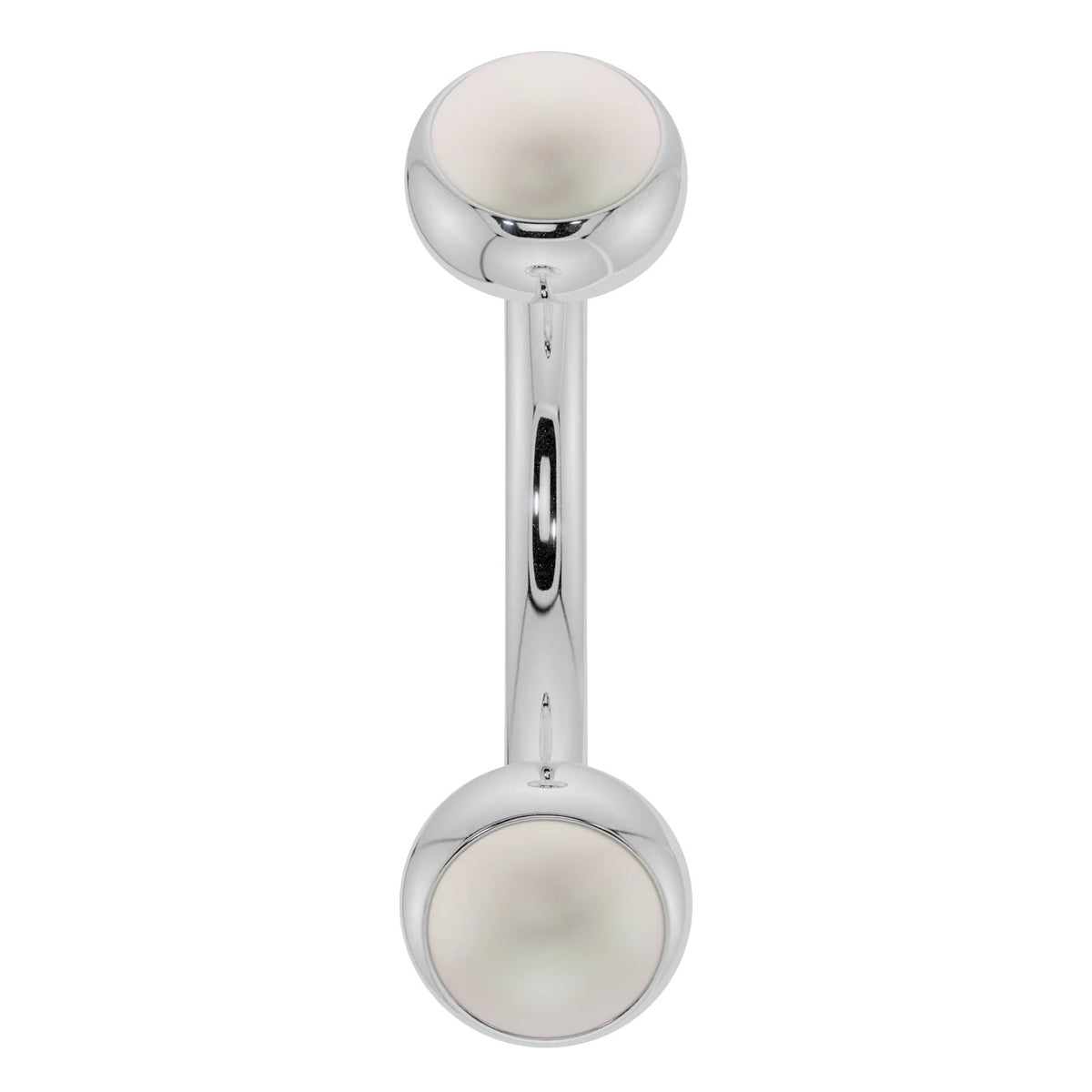 Aura Ear Piercing Grace - Pearl Bezel-Set Curved