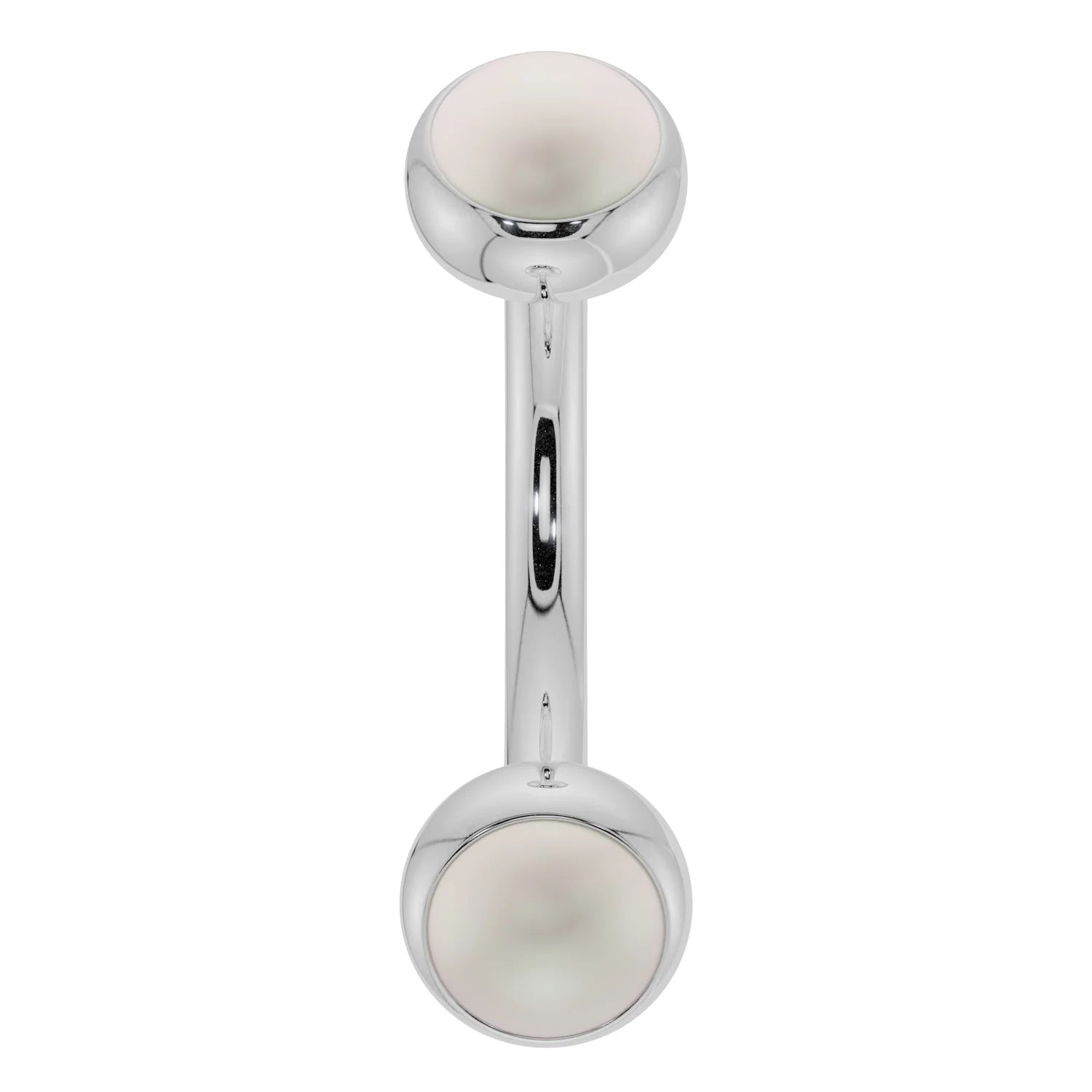 Aura Ear Piercing Grace - Pearl Bezel-Set Curved