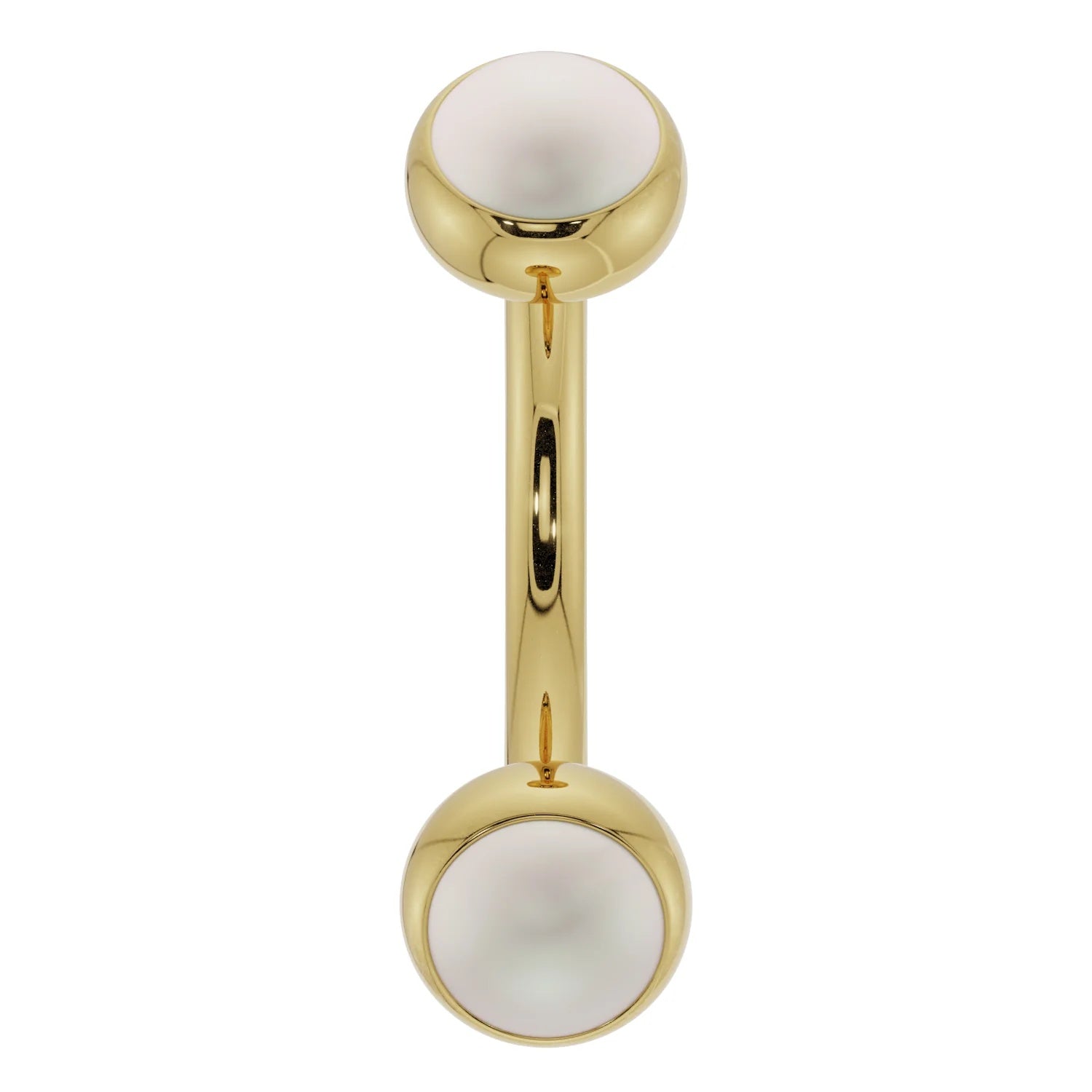 Aura Ear Piercing Grace - Pearl Bezel-Set Curved