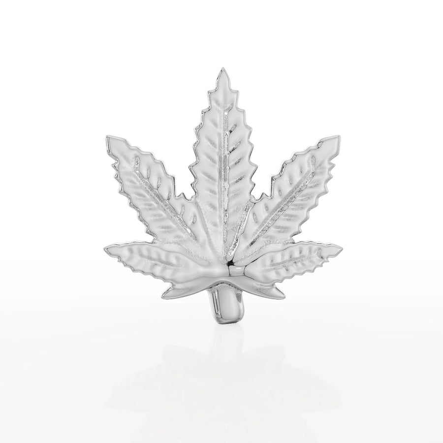 Luminous Ear Piercing Opulence - Marijuana Leaf Piercing