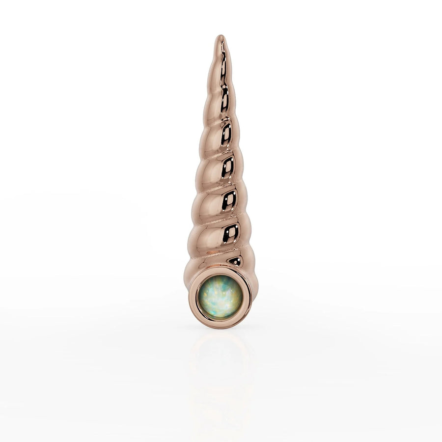 Ethereal Ear Piercing Radiance - Opal Unicorn Horn