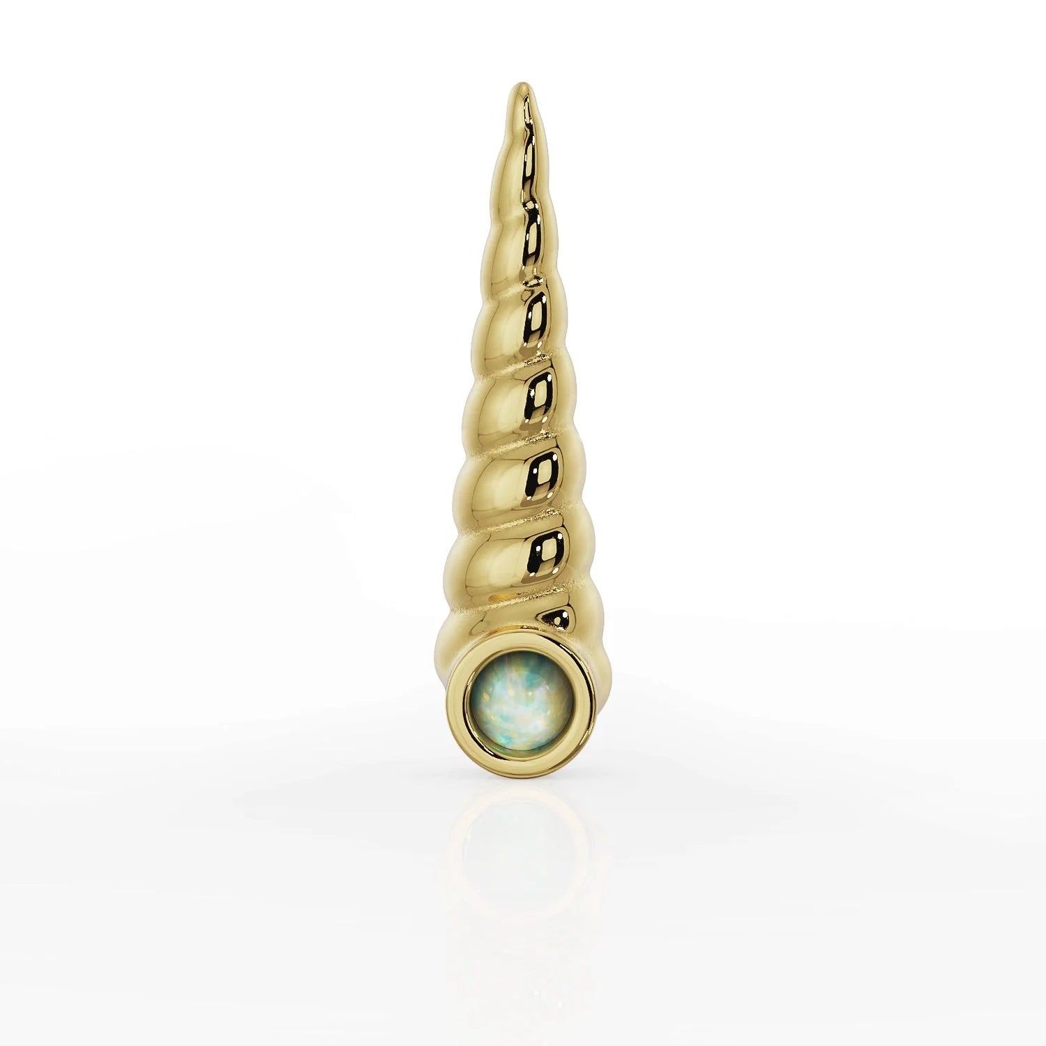 Ethereal Ear Piercing Radiance - Opal Unicorn Horn