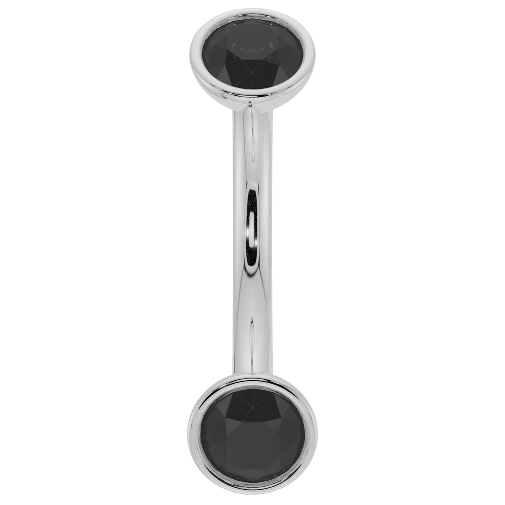 Royal Ear Piercing Illumination - Black Diamond Bezel-Set