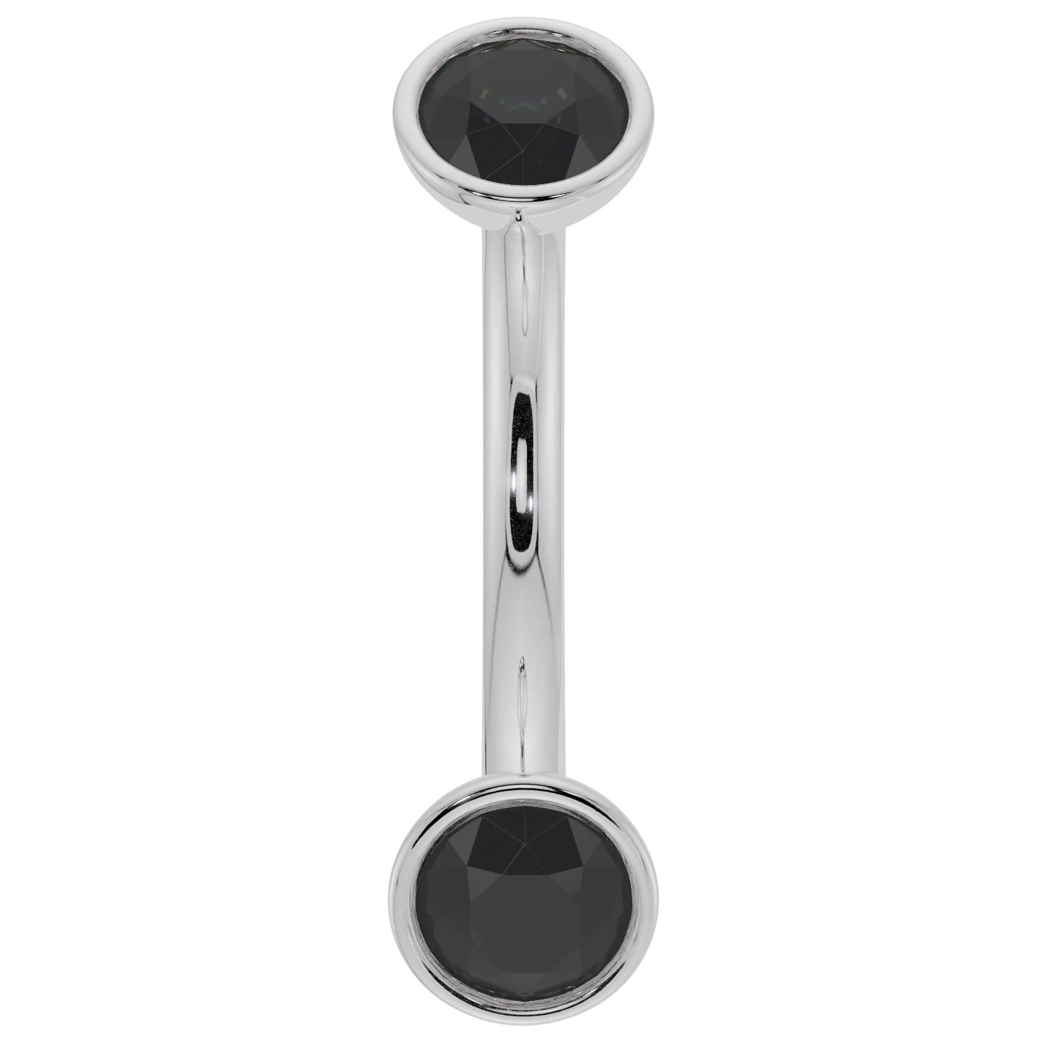 Royal Ear Piercing Illumination - Black Diamond Bezel-Set