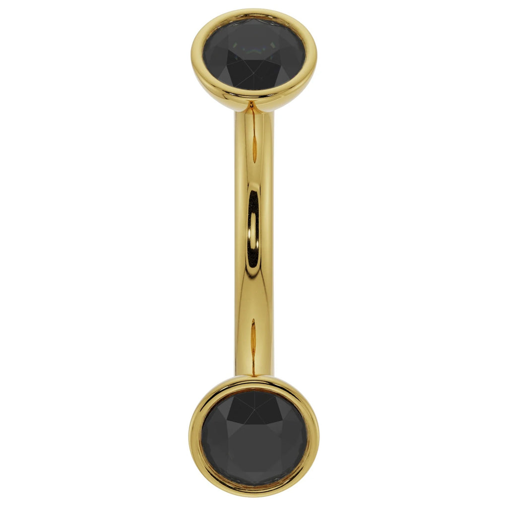 Royal Ear Piercing Illumination - Black Diamond Bezel-Set