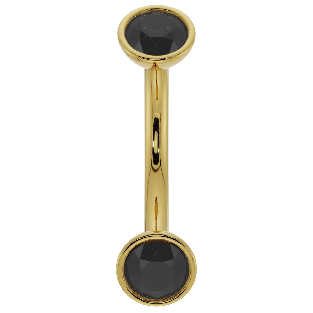 Royal Ear Piercing Illumination - Black Diamond Bezel-Set