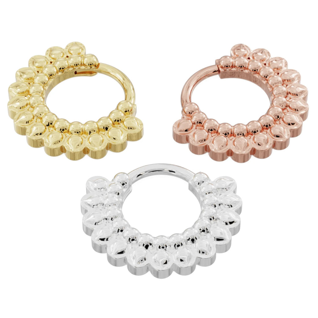 Timeless Ear Piercing Harmony - Petals Clicker Hoop