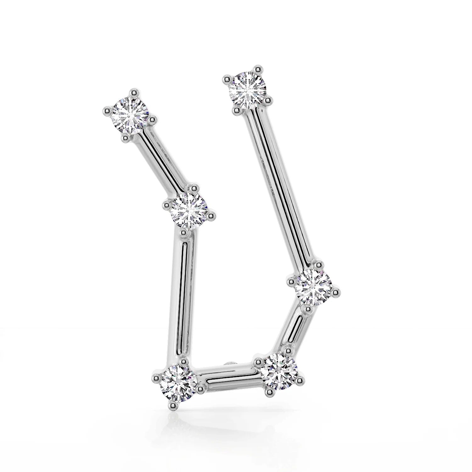 Luminous Ear Piercing Grace - Gemini Constellation Flat