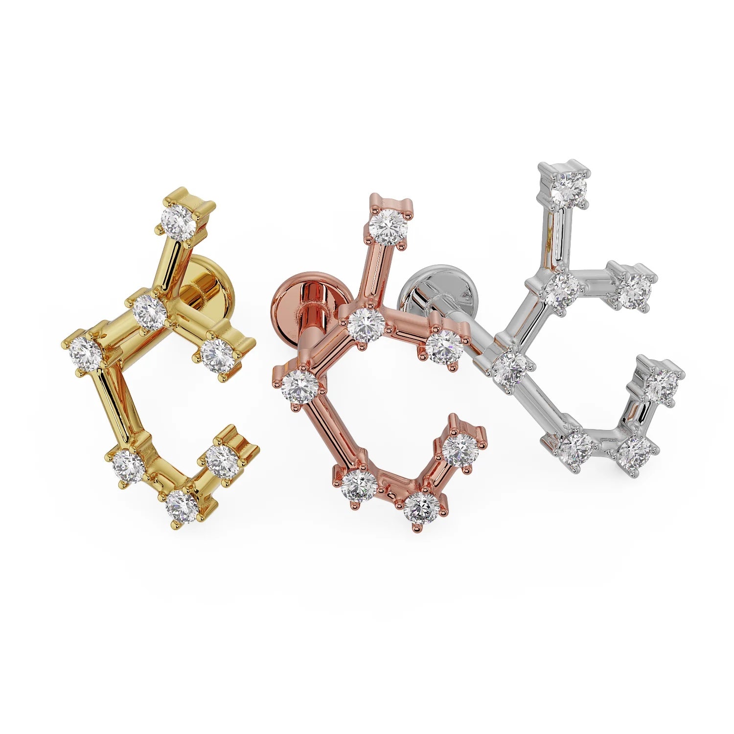 Luminous Ear Piercing Illumination - Sagittarius Constellation Flat
