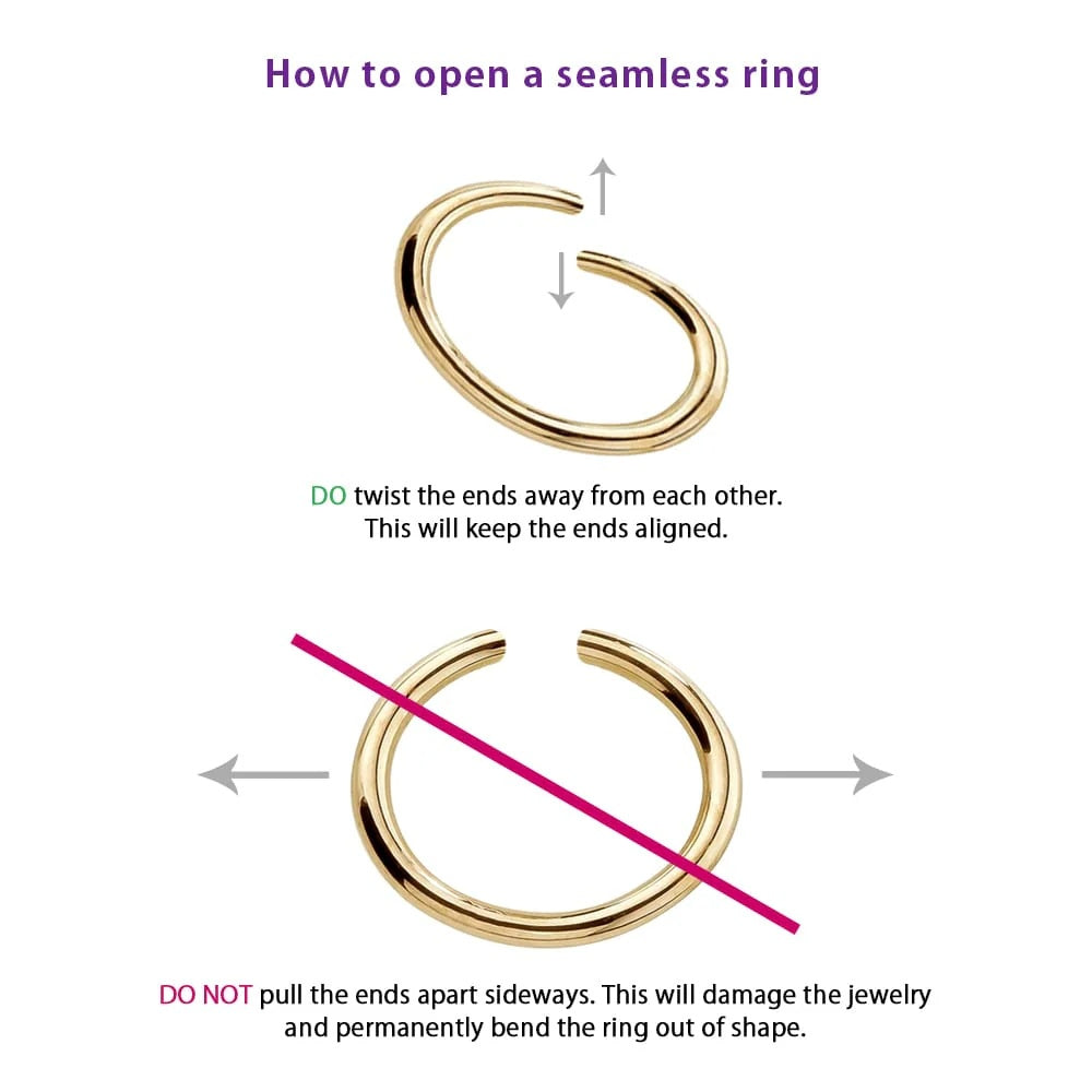 Royal Ear Piercing Illumination - Lock Diamond Seam