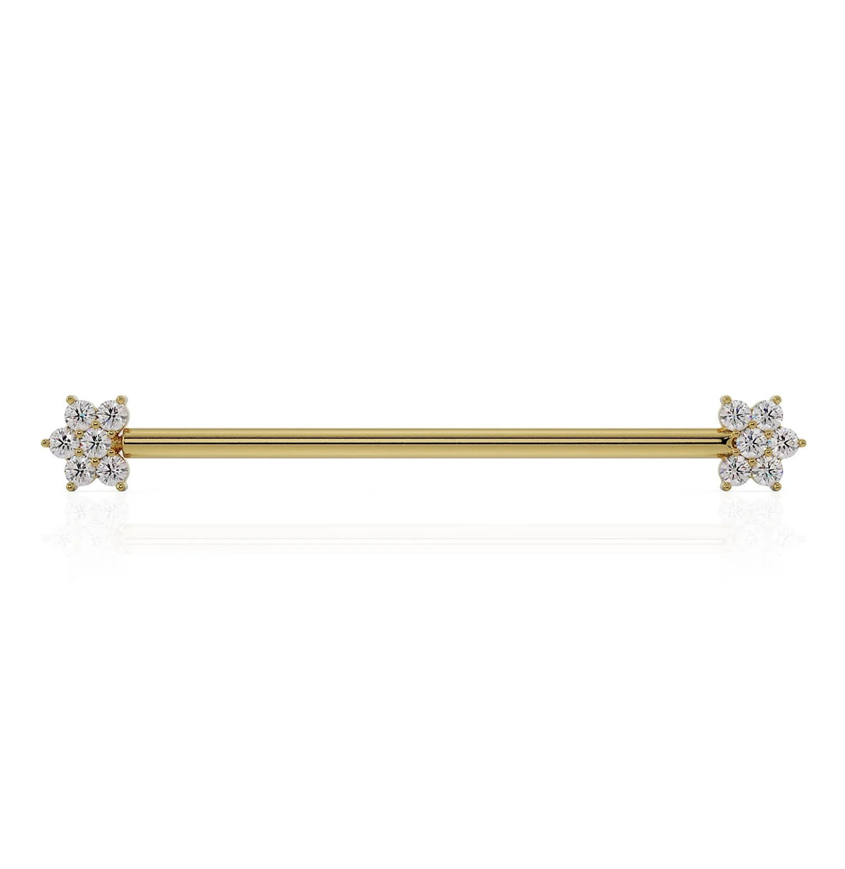 Majestic Ear Piercing Opulence - Diamond Flower Industrial
