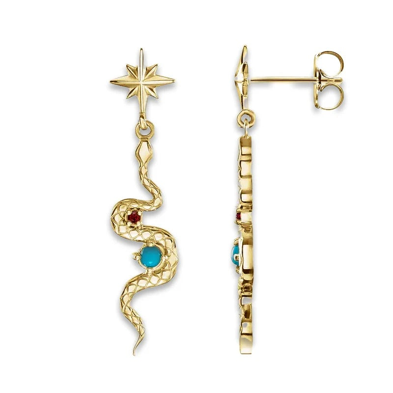 Sovereign Ear Piercing Grandeur - Turquoise Ruby Snake
