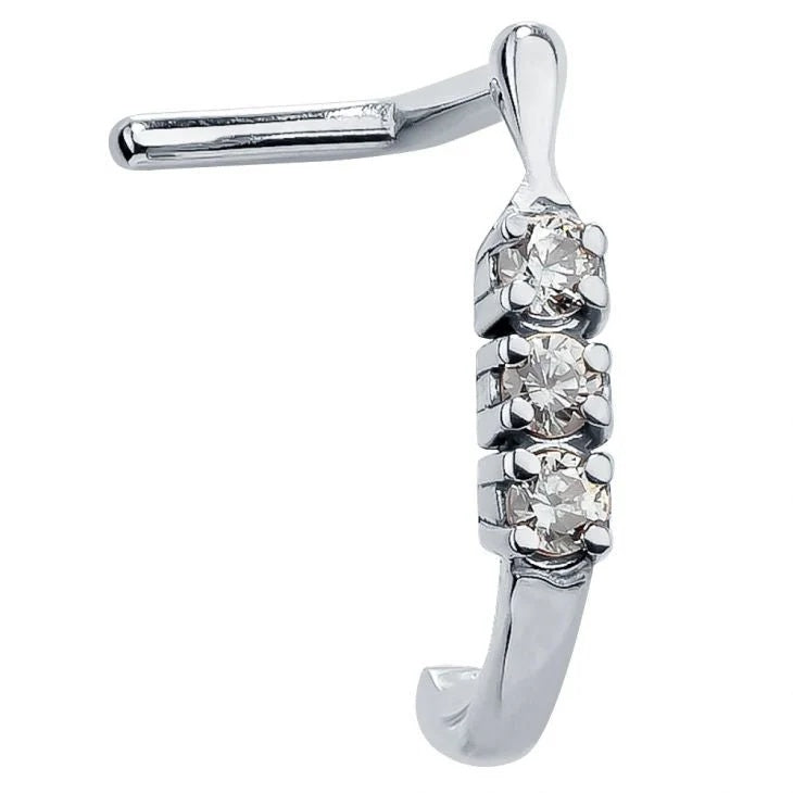 Luminous Nose Stud Opulence - Trinity Diamond Faux