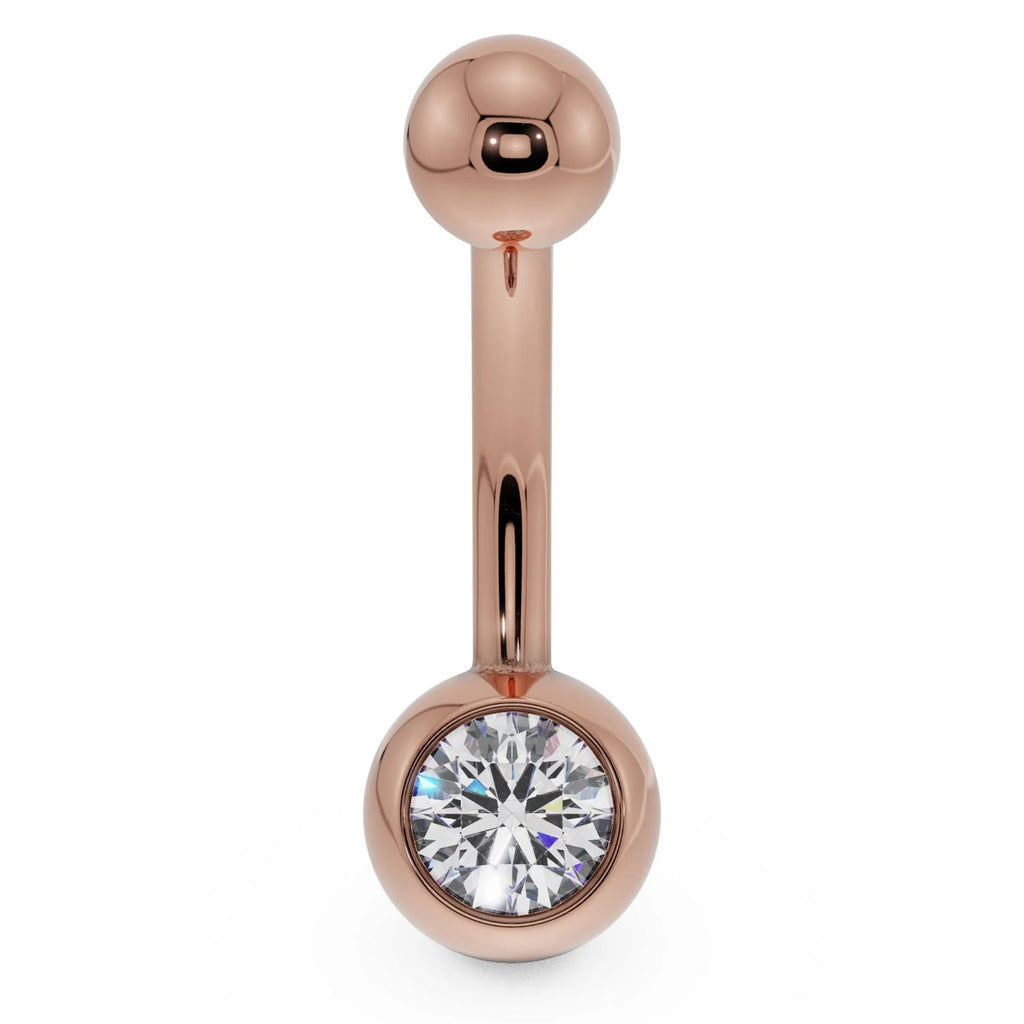 Serene Navel Piercing Allure - Diamond Solitaire Navel