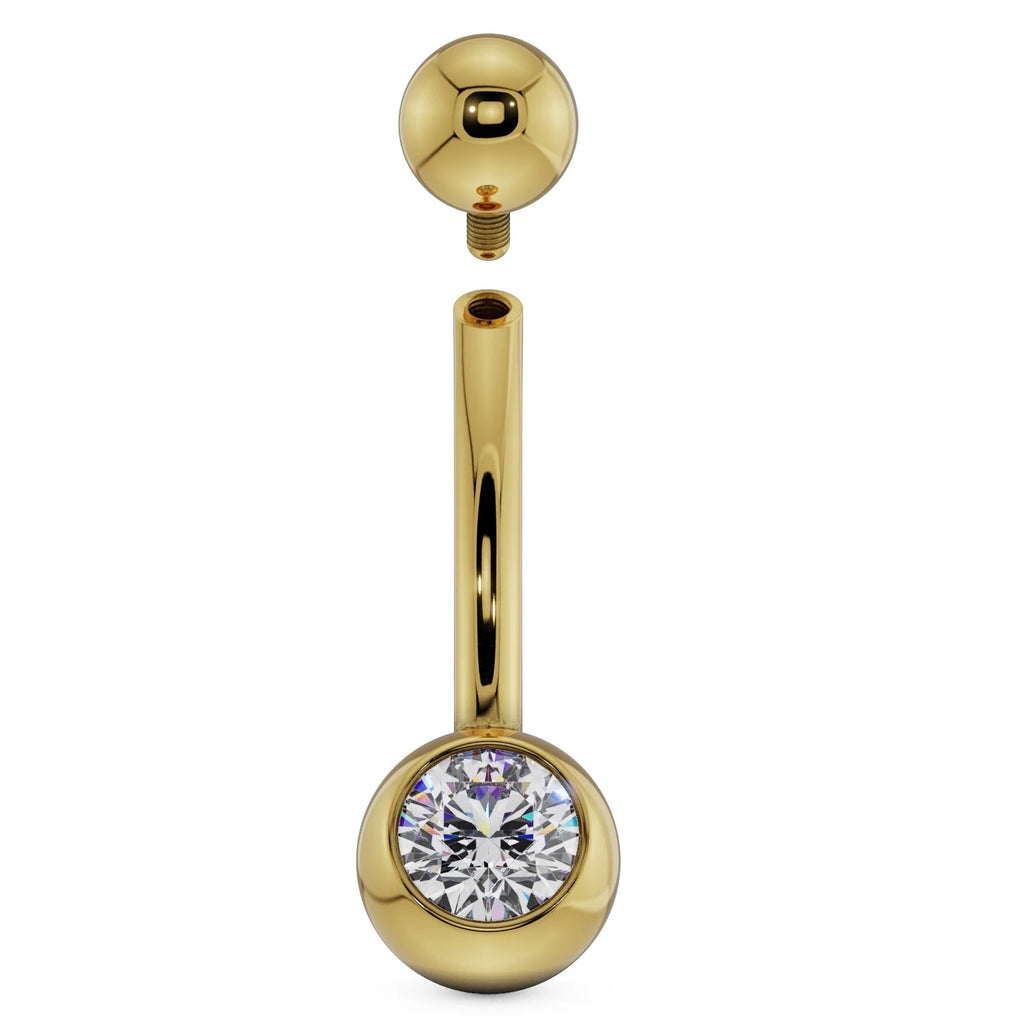 Serene Navel Piercing Allure - Diamond Solitaire Navel