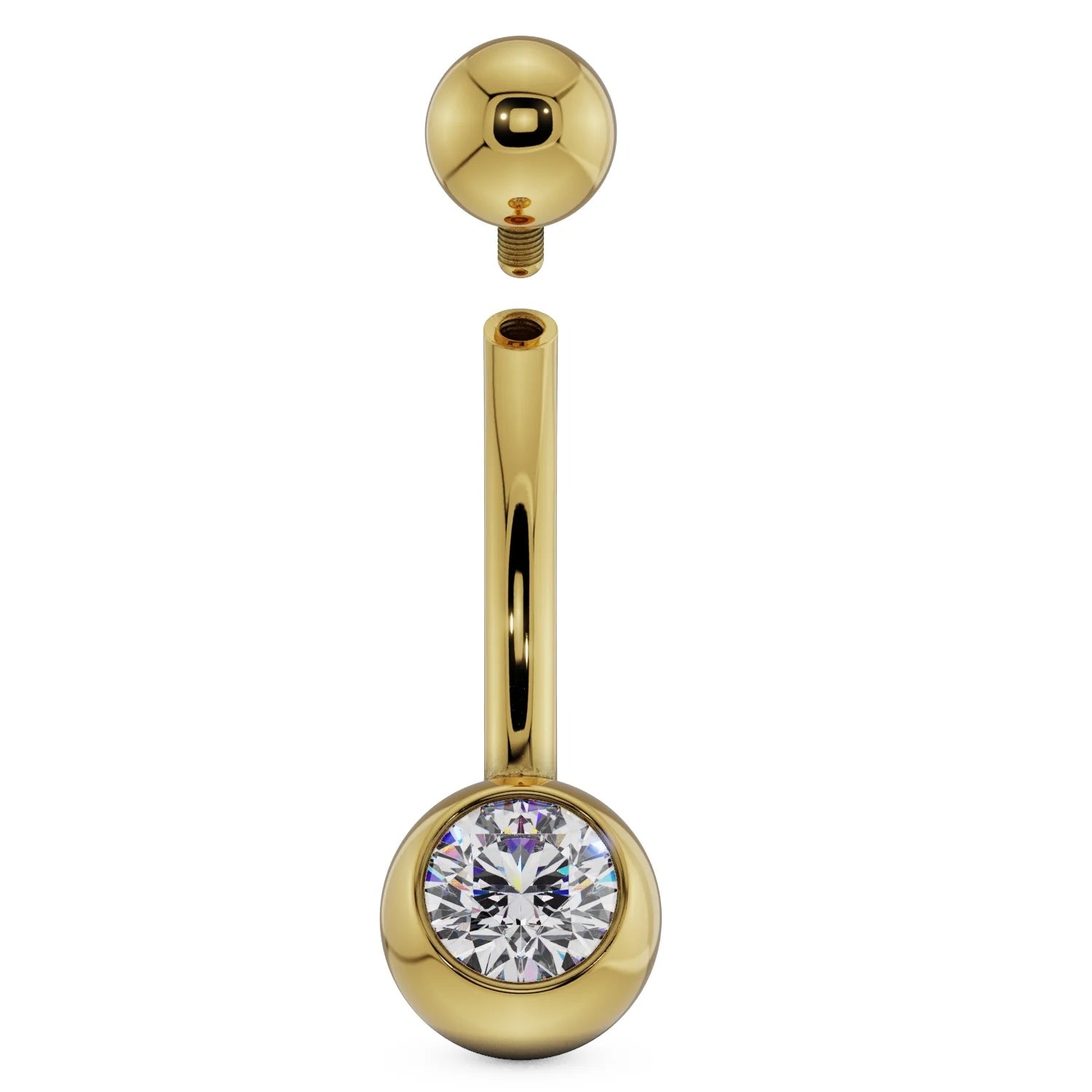 Serene Navel Piercing Allure - Diamond Solitaire Navel