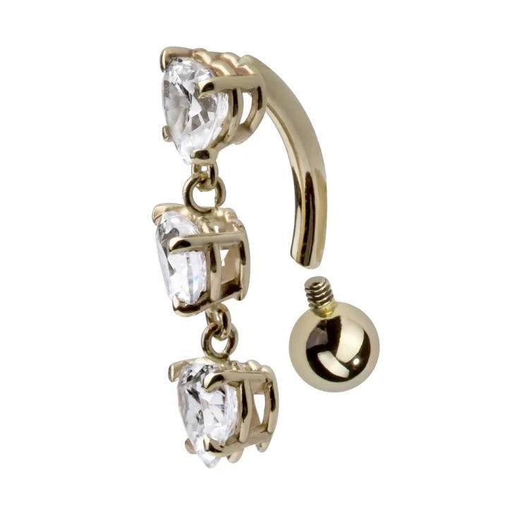 Celestial Navel Piercing Legacy - Trinity Heart Cubic