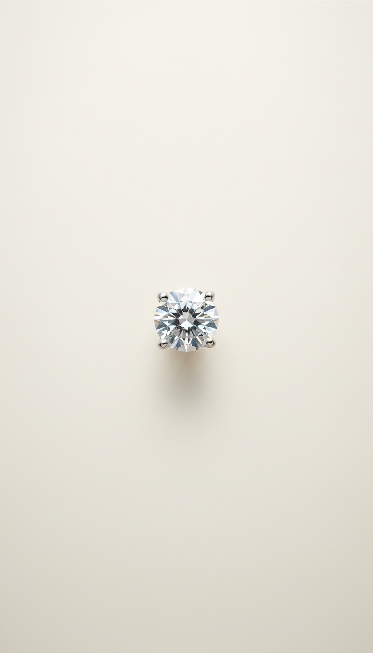 Round Brilliant Diamond Stud Earrings